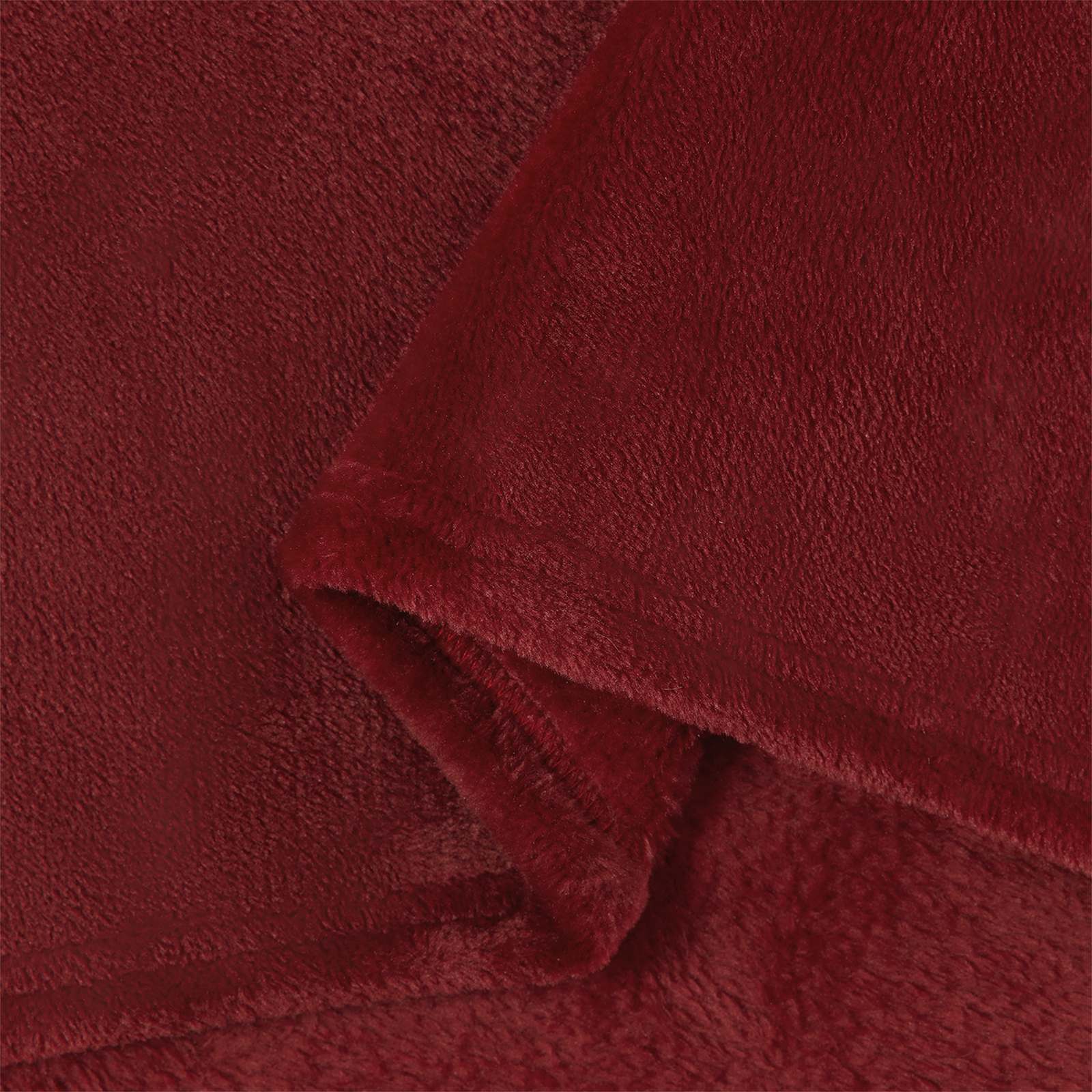 Throw tæppe Bordeaux Rød 130 x 150 cm Fleece