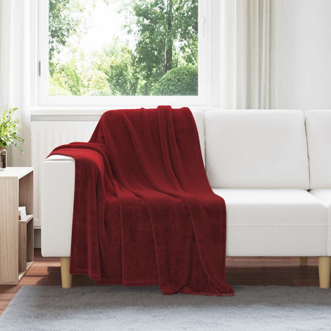 Tæppe Bordeaux Rød 130 x 150 cm 0.51 kg Fleece