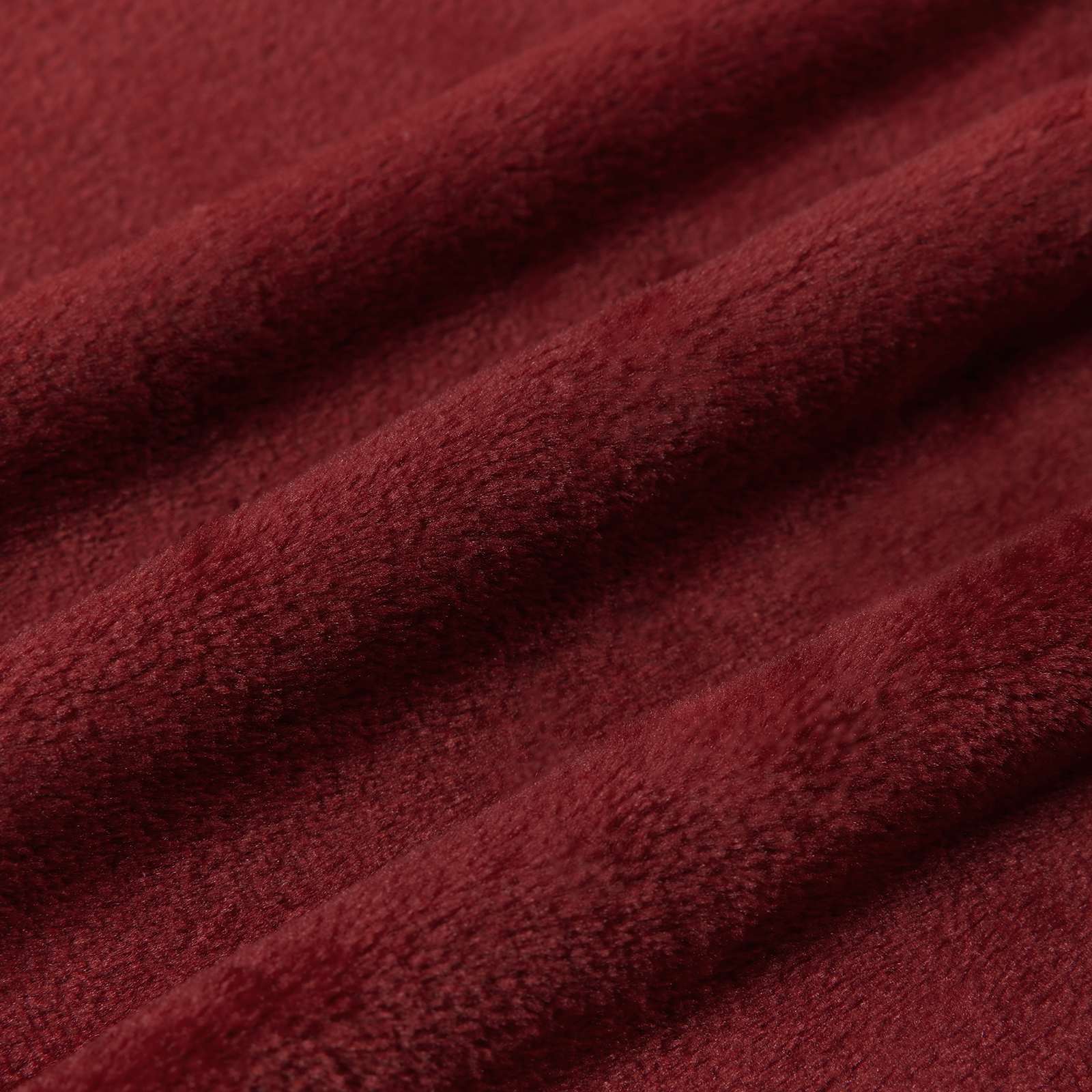 Throw tæppe Bordeaux Rød 220 x 240 cm Fleece
