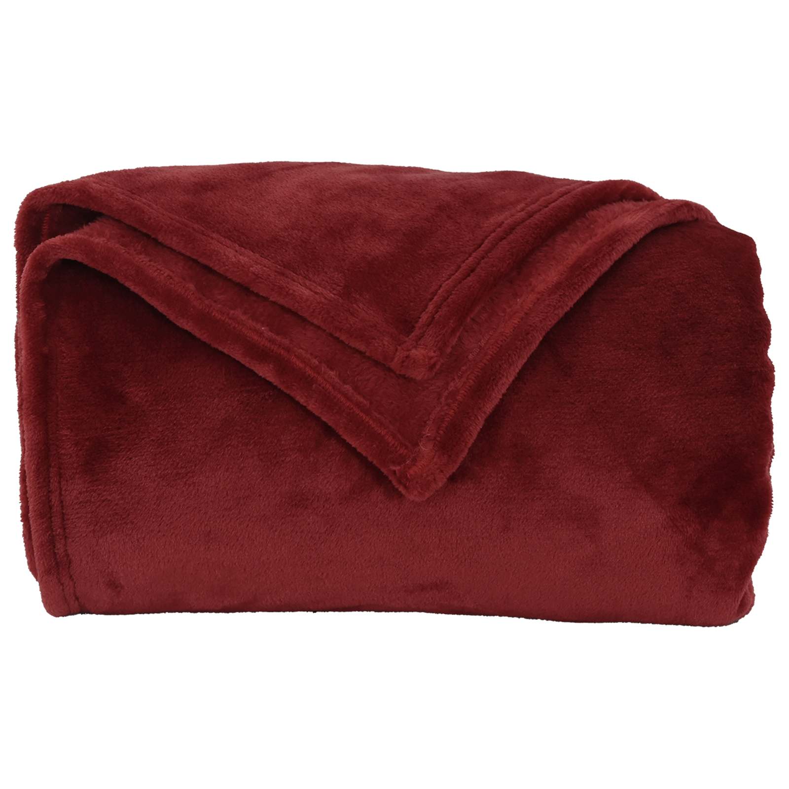 Throw tæppe Bordeaux Rød 220 x 240 cm Fleece