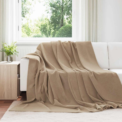 Kastetæpper 6 pcs Camel 240 x 270 cm Fleece