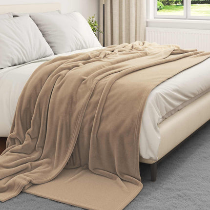 Kastetæpper 6 pcs Camel 240 x 270 cm Fleece