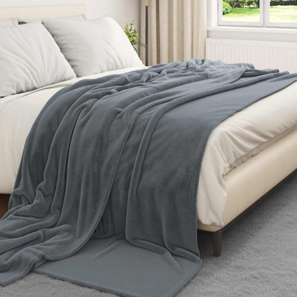 Kastetæpper 6 pcs Mørkegrå 240 x 270 cm Fleece