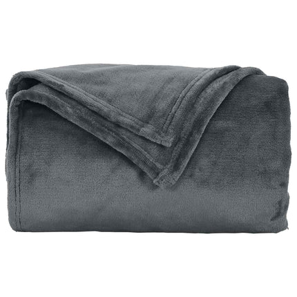 Kastetæpper 6 pcs Mørkegrå 240 x 270 cm Fleece