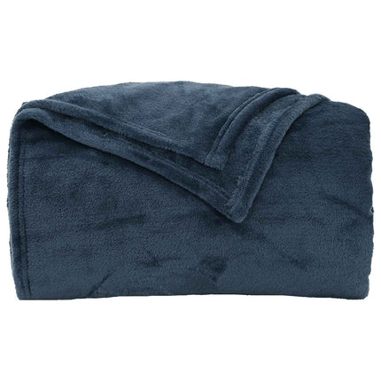 Kastetæpper 6 pcs Mørkeblå 150 x 200 cm Fleece