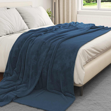 Kastetæpper 6 stk. Mørkeblå 220 x 240 cm 8.24 kg Fleece
