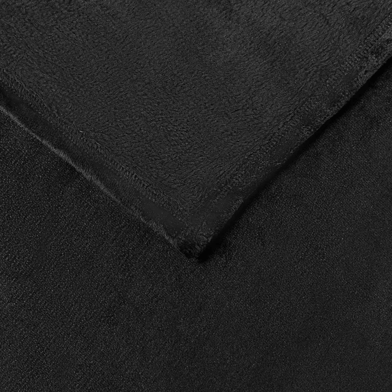 Kastetæpper 6 pcs Sort 150 x 200 cm Fleece
