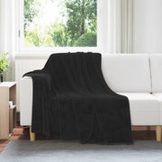 Kastetæpper 6 pcs Sort 150 x 200 cm Fleece