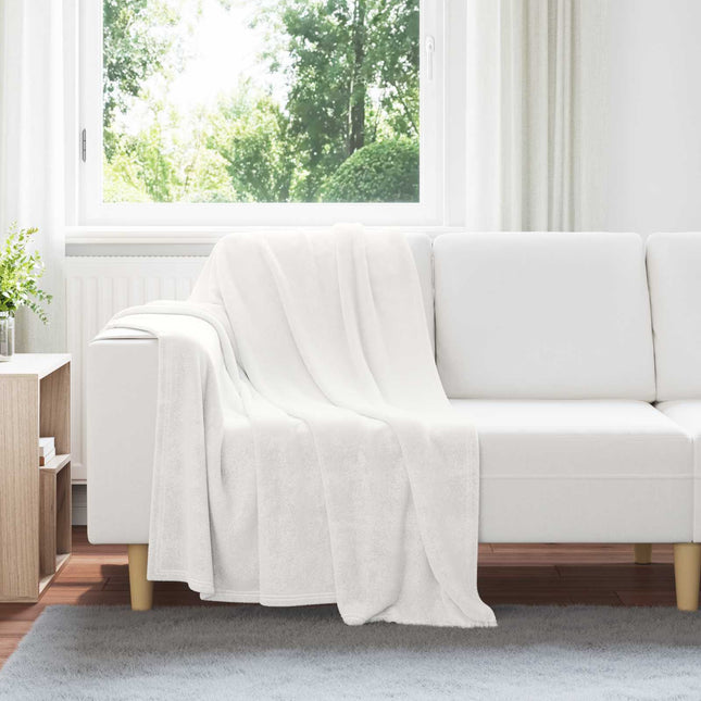 Kastetæpper 6 pcs Hvid 130 x 150 cm Fleece