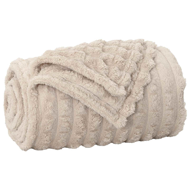 Tæppe Beige 150 x 130 cm 0.45 kg Fleece