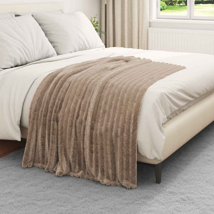 Throw tæppe Camel 150 x 130 cm Fleece