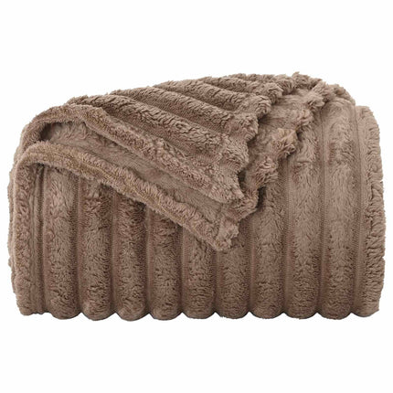 Throw tæppe Camel 150 x 130 cm Fleece
