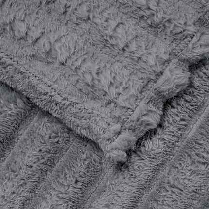 Throw tæppe Mørkegrå 270 x 240 cm Fleece