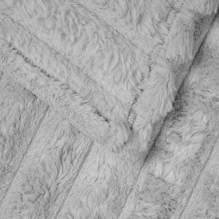 Throw tæppe Grå 150 x 130 cm Fleece