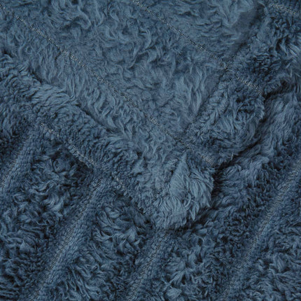 Throw tæppe Mørkeblå 150 x 130 cm Fleece