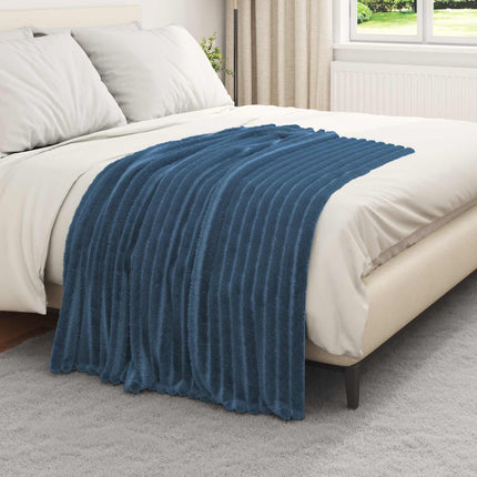 Throw tæppe Mørkeblå 150 x 130 cm Fleece