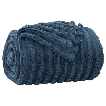 Throw tæppe Mørkeblå 150 x 130 cm Fleece