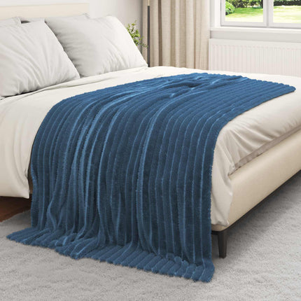 Throw tæppe Mørkeblå 200 x 150 cm Fleece