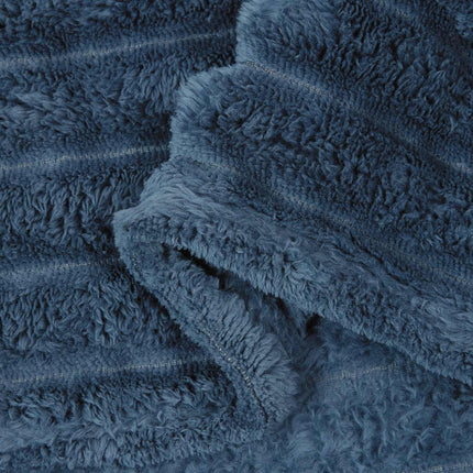Throw tæppe Mørkeblå 240 x 220 cm Fleece