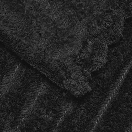 Throw tæppe Sort 240 x 220 cm Fleece