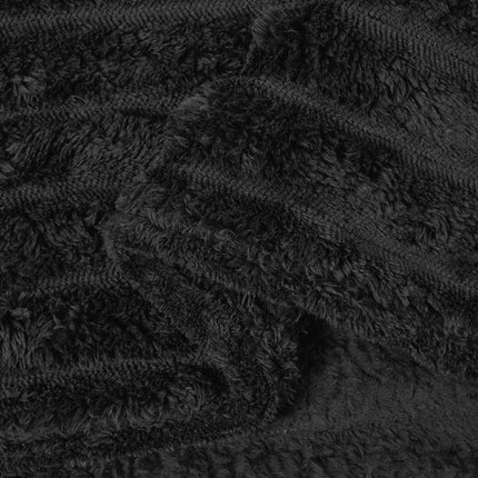 Throw tæppe Sort 240 x 220 cm Fleece