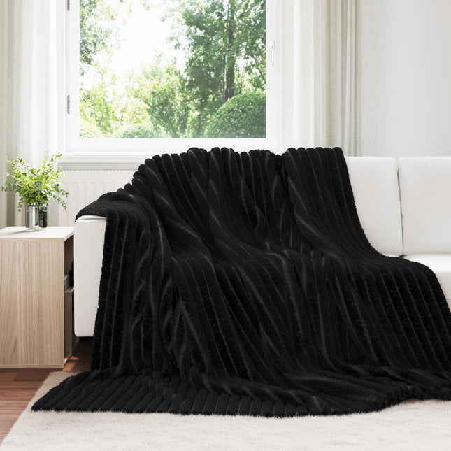 Tæppe Sort 240 x 220 cm 1.36 kg Fleece