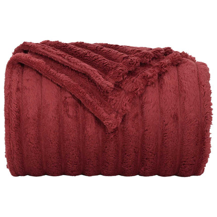 Throw tæppe Bordeaux Rød 200 x 150 cm 0.8 kg Fleece