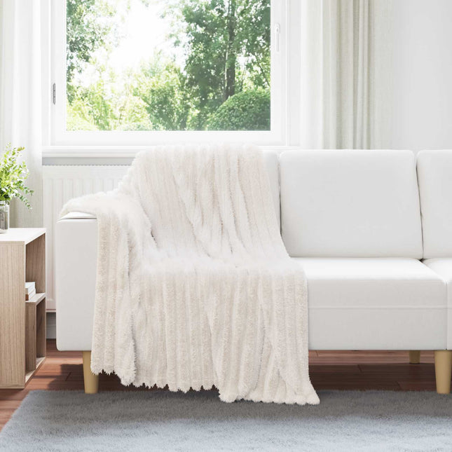 Tæppe Cremefarvet 150 x 130 cm 0.45 kg Fleece