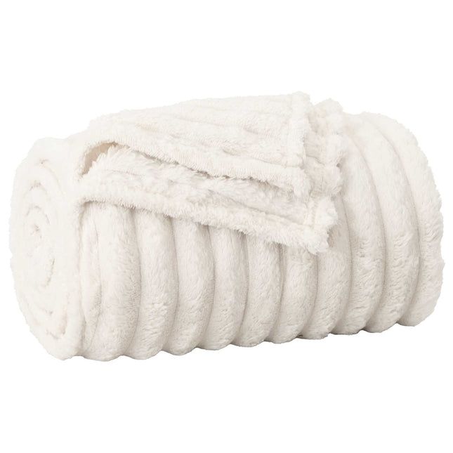 Tæppe Cremefarvet 150 x 130 cm 0.45 kg Fleece