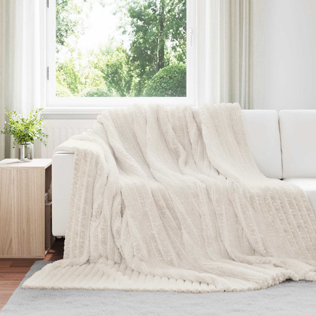 Tæppe Cremefarvet 240 x 220 cm 1.37 kg Fleece
