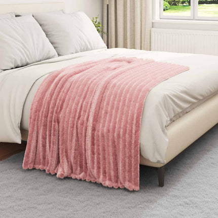 Throw tæppe Lyserød 150 x 130 cm Fleece