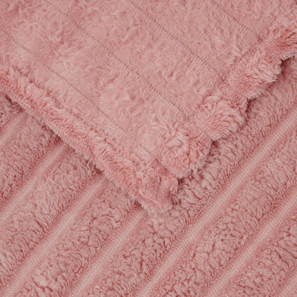 Throw tæppe Lyserød 200 x 150 cm Fleece