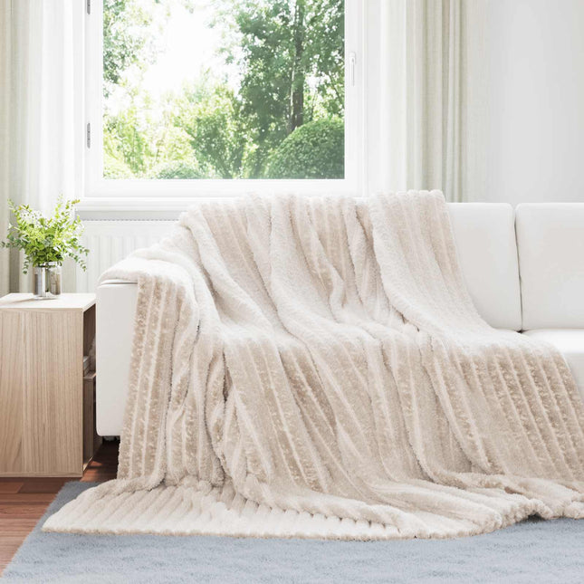 Kastetæpper 6 pcs Beige 270 x 240 cm Fleece