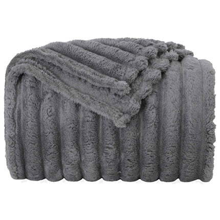 Kastetæpper 6 pcs Mørkegrå 200 x 150 cm Fleece