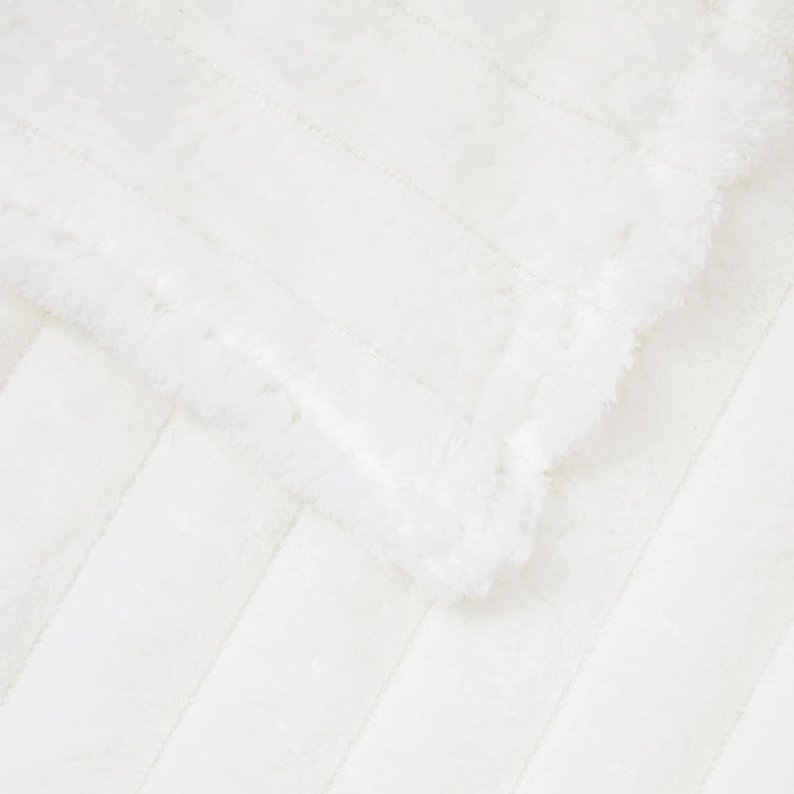 Kastetæpper 6 pcs Hvid 150 x 130 cm Fleece