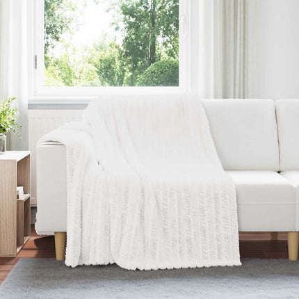 Kastetæpper 6 pcs Hvid 200 x 150 cm Fleece