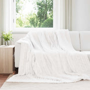 Kastetæpper 6 pcs Hvid 270 x 240 cm Fleece