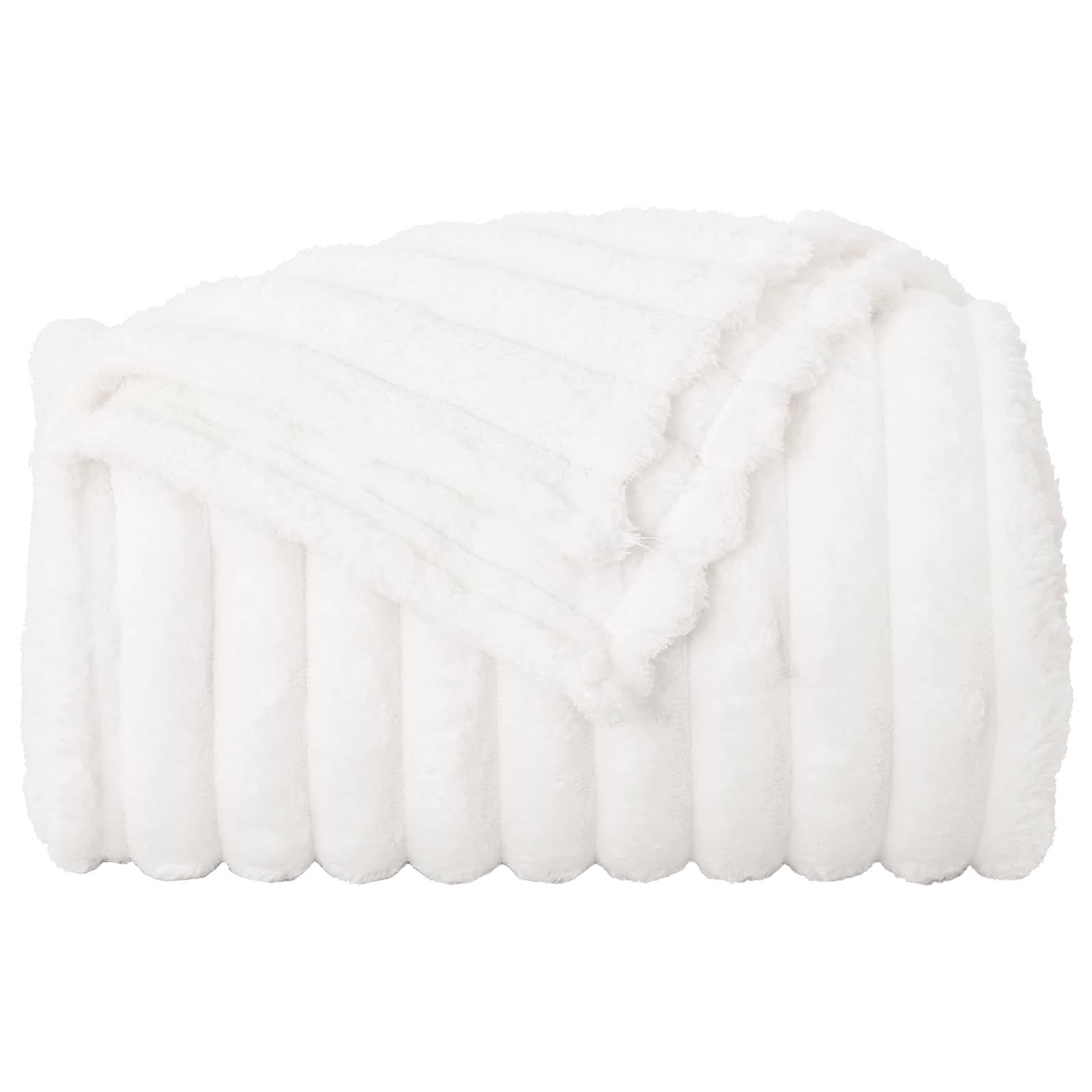 Kastetæpper 6 pcs Hvid 270 x 240 cm Fleece