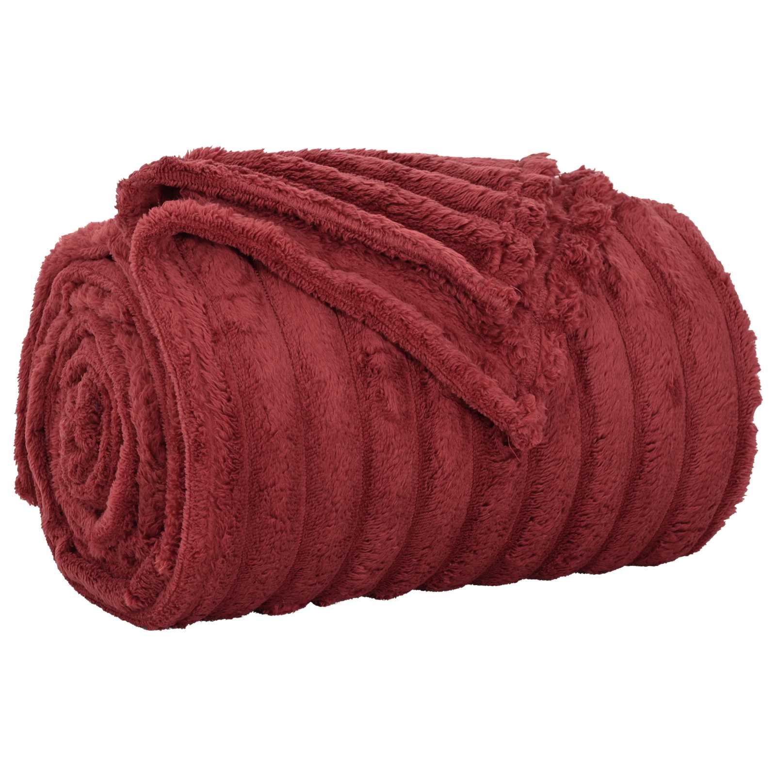 Kastetæpper 6 pcs Bordeaux Rød 150 x 130 cm Fleece