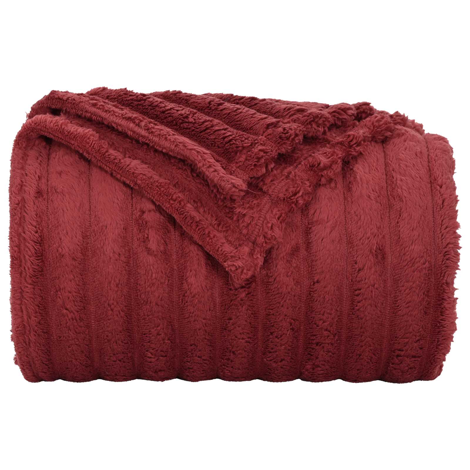 Kastetæpper 6 pcs Bordeaux Rød 150 x 130 cm Fleece