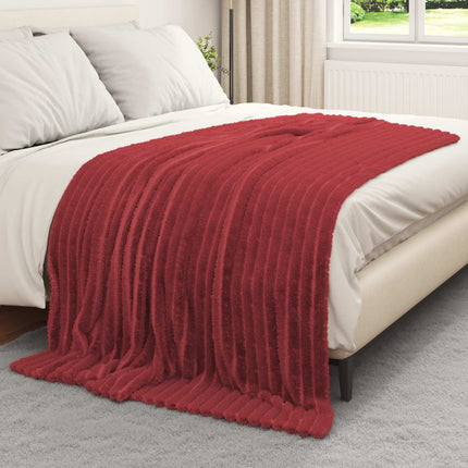 Kastetæpper 6 stk. Bordeaux Rød 200 x 150 cm 4.75 kg Fleece