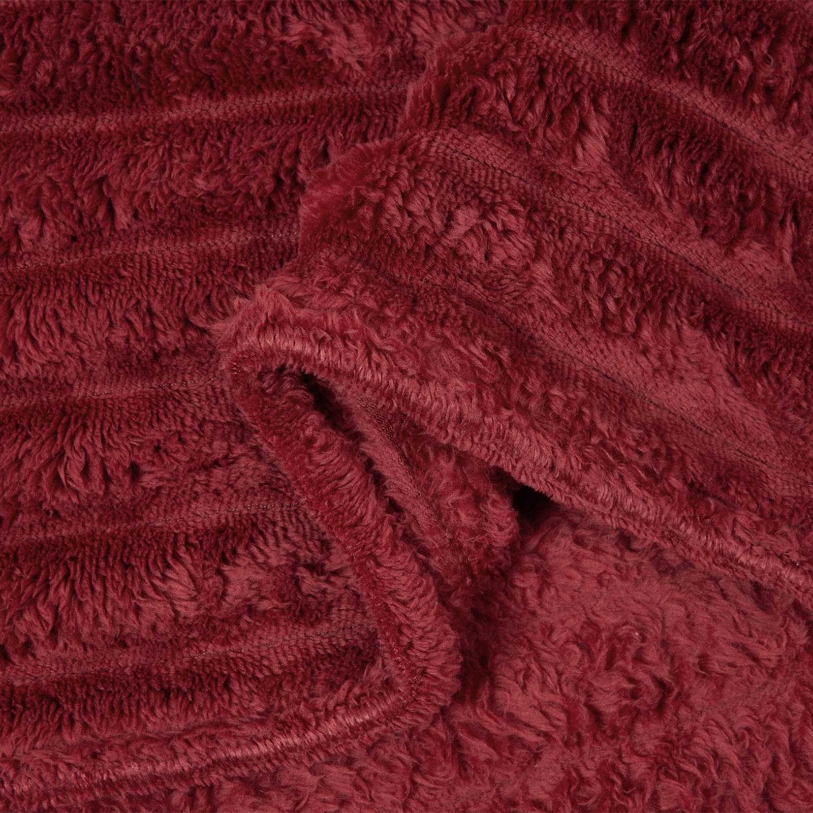 Kastetæpper 6 pcs Bordeaux Rød 270 x 240 cm Fleece