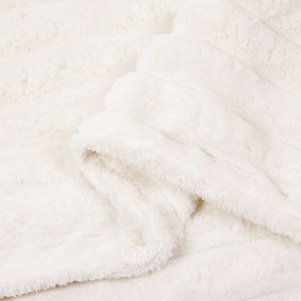 Kastetæpper 6 pcs Creme 240 x 220 cm Fleece