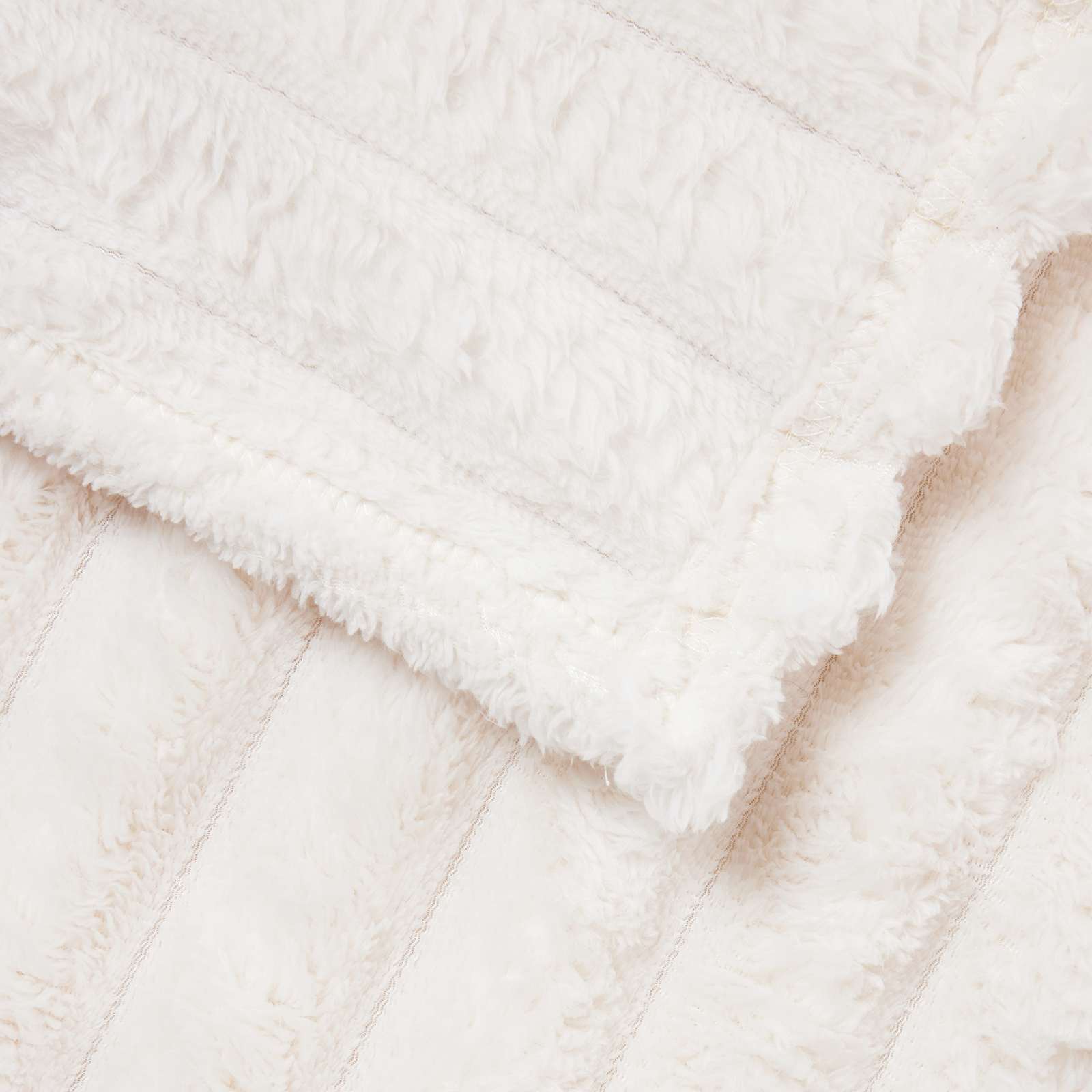 Kastetæpper 6 pcs Creme 270 x 240 cm Fleece