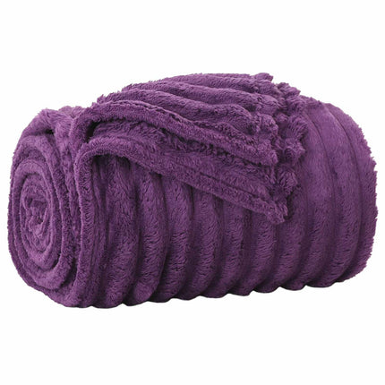 Kastetæpper 6 pcs Lilla 150 x 130 cm Fleece