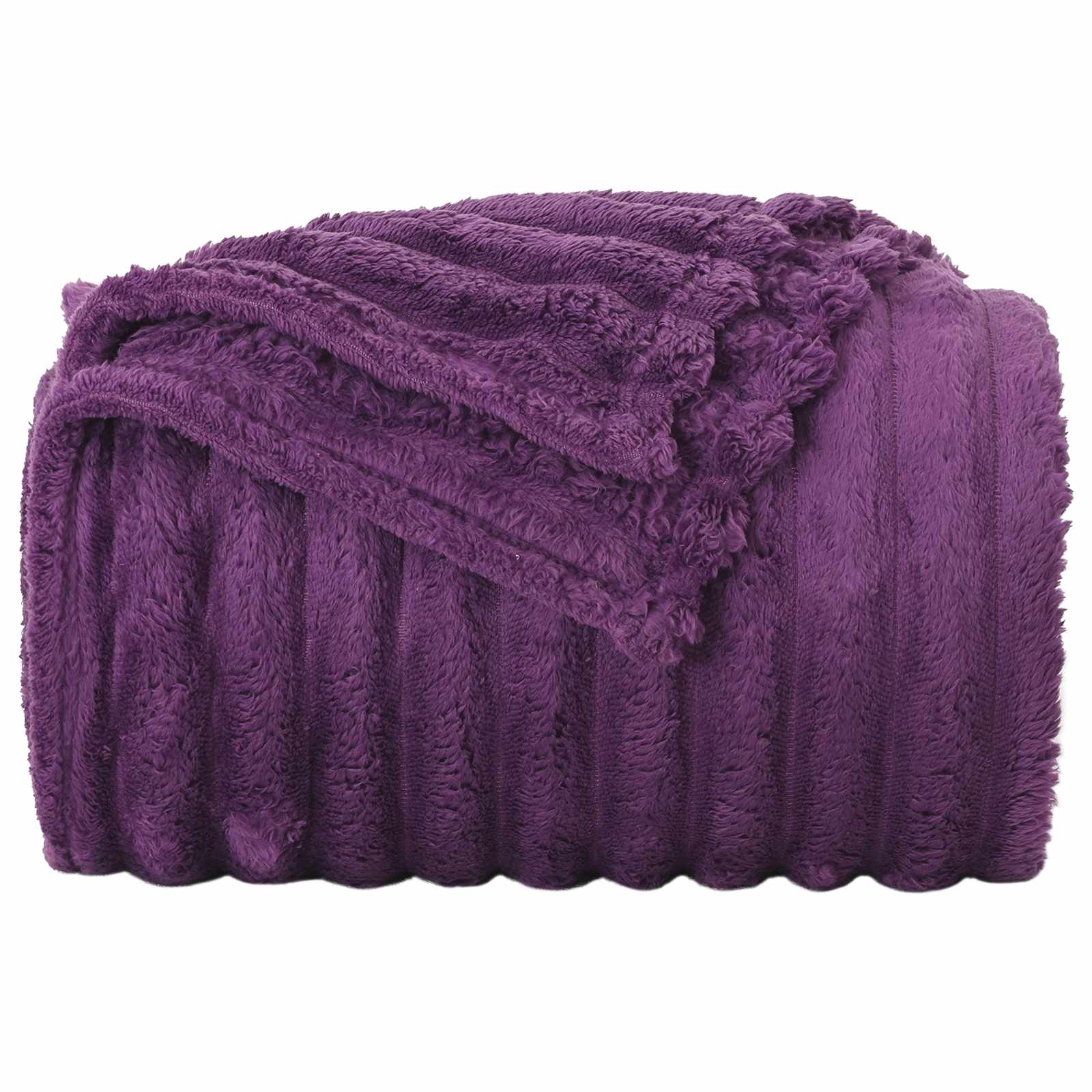 Kastetæpper 6 pcs Lilla 270 x 240 cm Fleece