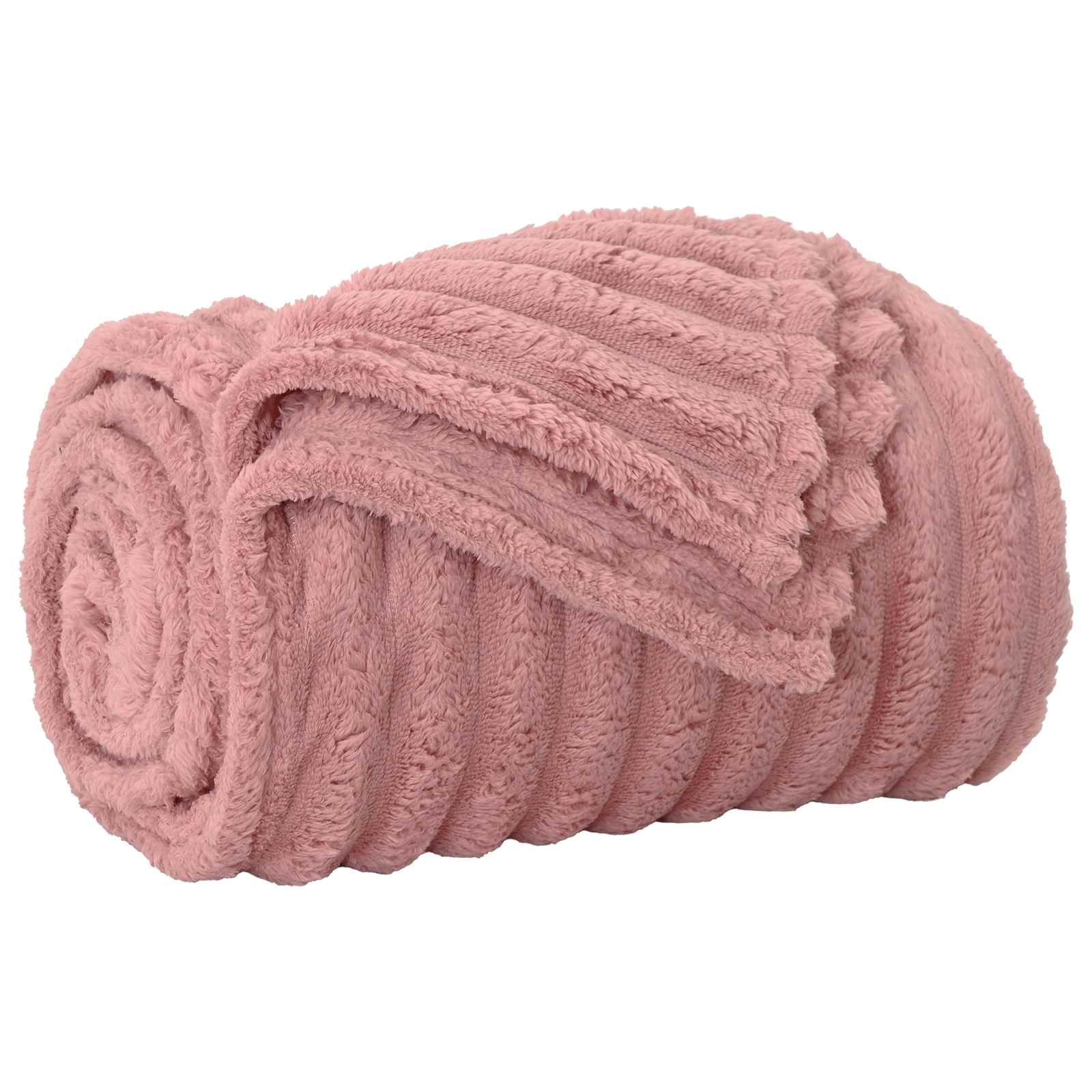 Kastetæpper 6 pcs Lyserød 270 x 240 cm Fleece