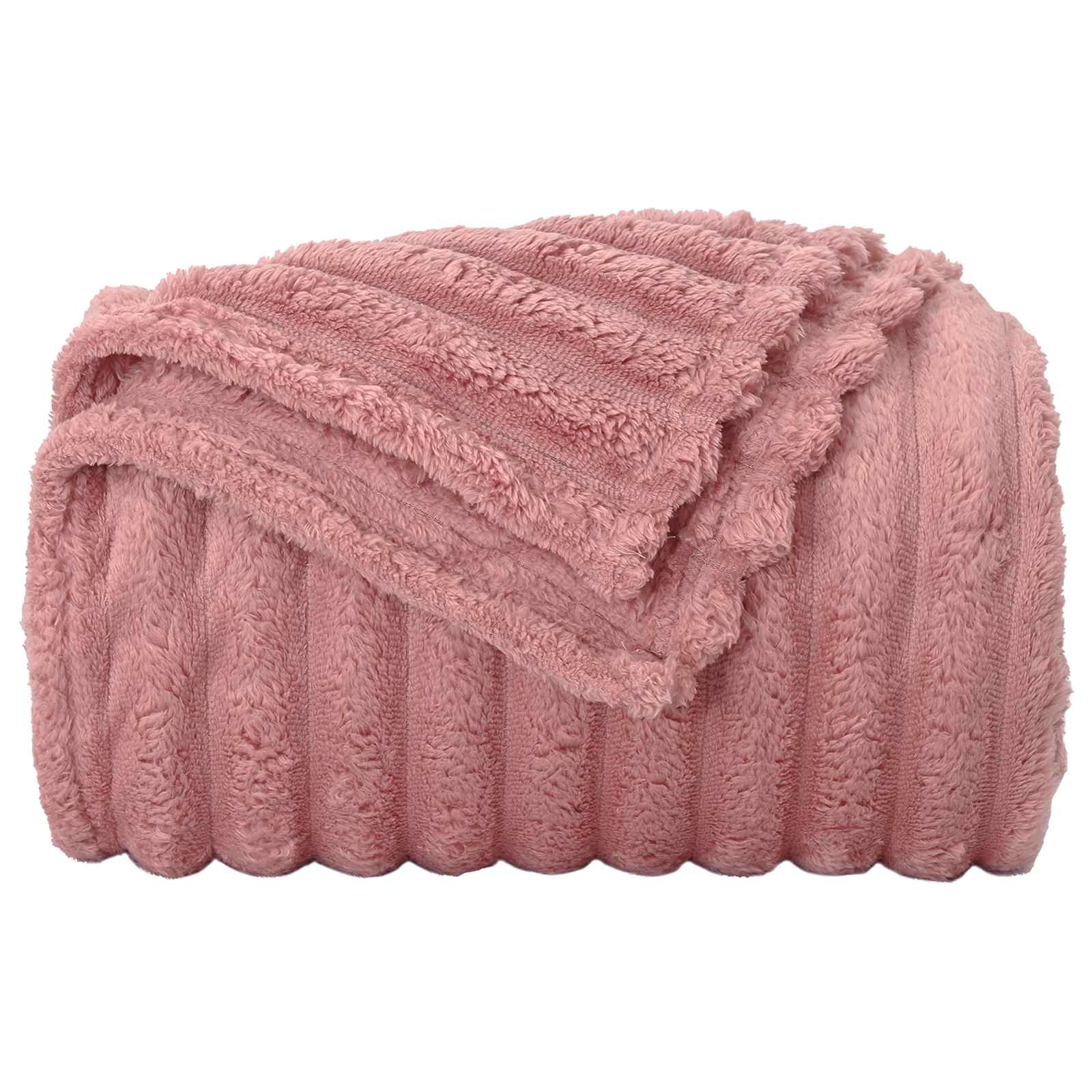 Kastetæpper 6 pcs Lyserød 270 x 240 cm Fleece