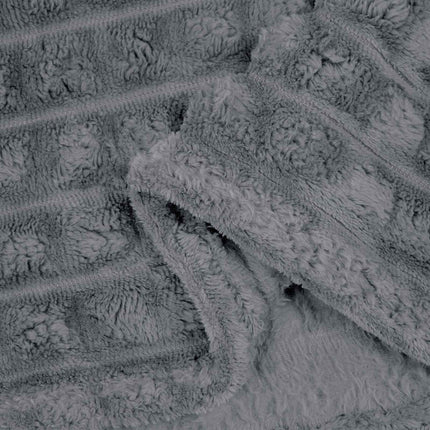 Throw tæppe Mørkegrå 200 x 150 cm Fleece