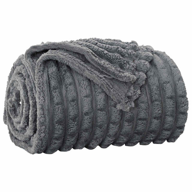 Throw tæppe Mørkegrå 240 x 220 cm 9.41 kg Fleece